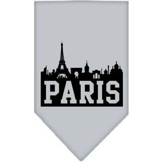 Paris Skyline skärmtryck bandana grå liten