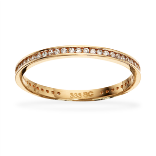 Scrouples - 8kt. guld ring med små sten - 709113