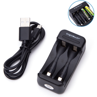 Batterioplader - 2xAA/AAA - Sort