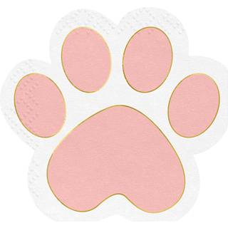 12 stk. Kitty Pote-Print Servietter - Farvemix, 3-lags, FSC-certificeret