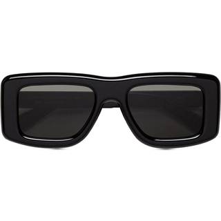 Retrosuperfuture Unisex C18 Virgilio Black Solbriller Acetat Sort Sort Firkantet Normal