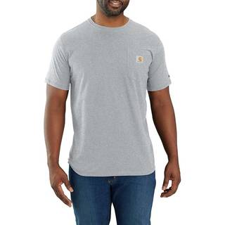 Carhartt Men's Carhartt Force Relaxed Fit Midweight Short-Sleeve Pocket T-Shirt  Heather Grey, S