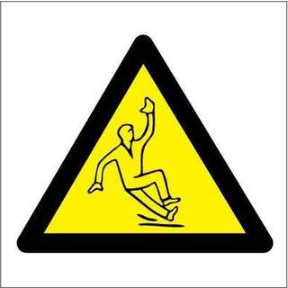 Danger slippery surface - Selvklæbende vinyl - 150 x 150 mm