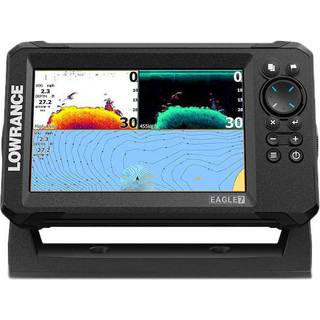 Plotter Lowrance Eagle, 7" + HDI 50/200-ekkolodstransducer (CHIRP, DownScan, &amp; fast frekvens)