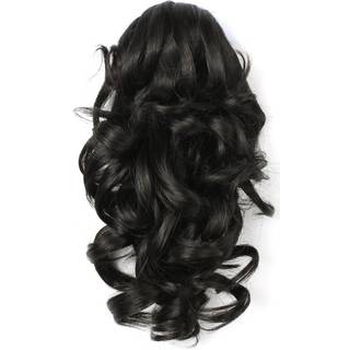 Onedor 12 """" Syntetisk fiber naturlig struktureret kr?llet hestehale klip ind/p? h?rforl?ngelsesh?rstykke (2# - m?rkeste brun)