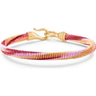 OLE LYNGGAARD COPENHAGEN Life armbånd, håndknyttet reb, Berry. Krog 18 karat rødguld