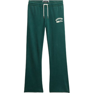 Superdry Superdry Dark Pine Green 100% Cotton Athletic Essentials Low Rise Flare Joggers
