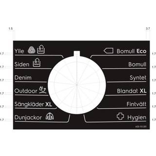 Electrolux programplade, klæbestof 140251152017