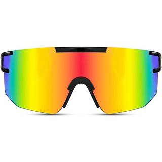 Sportssolbriller med spejlglas- Sort/Regnbue