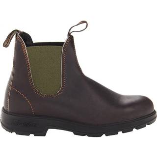 Blundstone Stout Brown Leather With Olive Elastic #519 Fritidsstøvler størrelse 38 - Regular farve grå