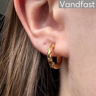 ANNEBRAUNER Half Twisted Creole Øreringe 18K Guldbelagt