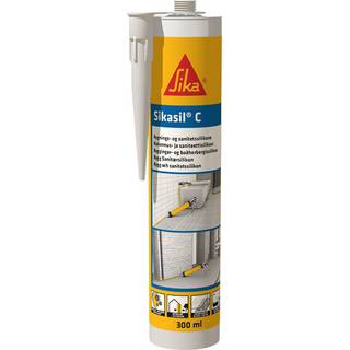 Sika Vådrums- og byggesilikone, Sikasil-C Grå, 300 ml