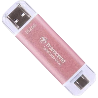 Transcend ESD310 SSD - 512GB - Pink - Ekstern SSD - USB 3.2 Gen 2x1