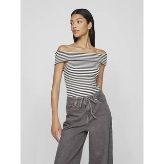 Stribet Off-shoulder Top