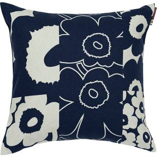 Marimekko Unikko kollaasi pudebetræk 50x50 cm Linen-dark blue