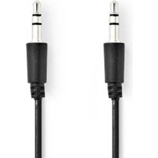 Nedis Stereo Audio kabel | 3.5 mm Hanstik | 3.5 mm Hanstik | Nikkelplateret | 1.00 m | Runde | Sort | Label