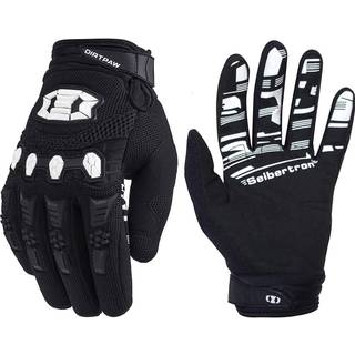 Seibertron Dirtpaw Unisex MX ATV MTB Racing Gloves - Full Finger Touchscreen handske til mountainbiking og motocross sort l