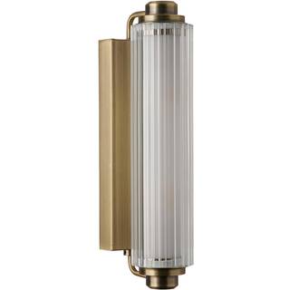 Væglampe Nimal Double, IP44, plast, metal, messing