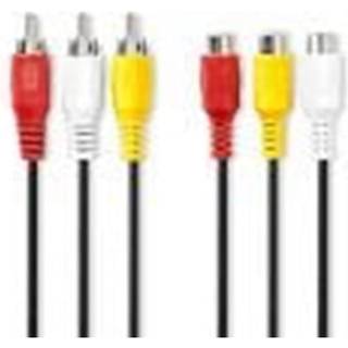 Composite video kabel (3x RCA han til 3x RCA hun)