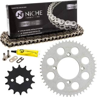 Niche Drive Sprocket Chain Combo til Honda XR100R CRF100F Front 14 Bag 50 Tand 428Hz Standard 118 Links