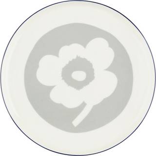 Marimekko Oiva Unikko tallerken Ø25 cm White-light grey-cobalt