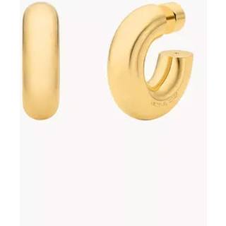 MK Small Precious Metal-Plated Brass Hoop Earrings - Gold - Michael Kors - ONE SIZE