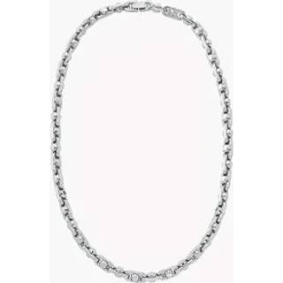 MK Astor Link Medium Pavé Precious Metal-Plated Brass Necklace - Silver - Michael Kors - ONE SIZE