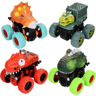 Beestech Dinosaur Legetj til 2 3 4 5-rige drenge Push & Pull Friktionsdrevne Dinosaur Monster Truck kretjer til smbrn Frskolebrn Fdselsd