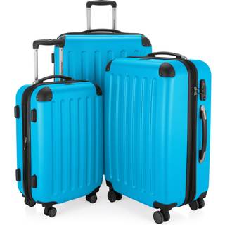 Spree - 3er Koffer-Set Hartschale Cyanblau matt, TSA, (55cm, 65cm & 75cm), 259 Liter
