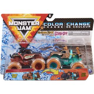 Monster Jam Official Monster Mutt Rottweiler Vs. Scooby Doo Color-Changing Die-Cast Monster Trucks 1:64 Skala