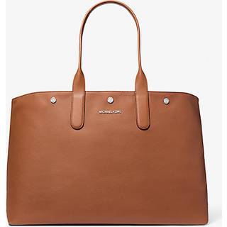 MK Hudson Oversized Leather Tote Bag - Brown - Michael Kors - ONE SIZE