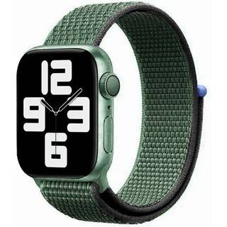 Apple Watch (42/44/SE/45/46/49mm) Lippa Nylonrem - Mørkegrøn