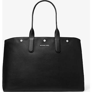 MK Hudson Oversized Leather Tote Bag - Black - Michael Kors - ONE SIZE
