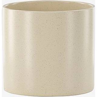 Sane krukke Ø18 cm beige stentøj med glaseret overflade