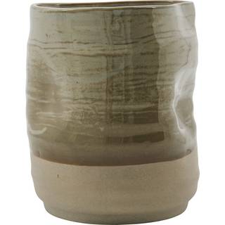 House Doctor Happy krukke 17 cm Khaki