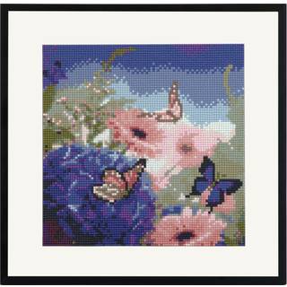 Diamond art / Diamond painting - Blomster, 30x30 cm.
