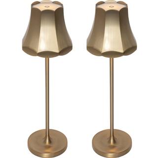 Sæt med 2 Retro Bordlamper Rosenguld Genopladelige IP44 - Granny