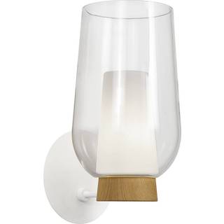 Mantra Iluminación Væglampe Nora, dæmpbar, Hvid/opal, Stue/spisestue, Metal