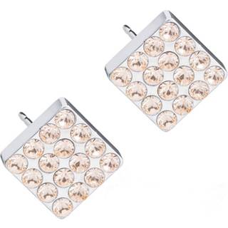 Blomdahl Brilliance Square Golden Rose Titanium Ørestikker