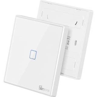 FORÅRSUDSALG - Sonoff - Intelligent Trådløs Vægkontakt T2EU1C-RF 433MHz (1-kanal) - Hvid