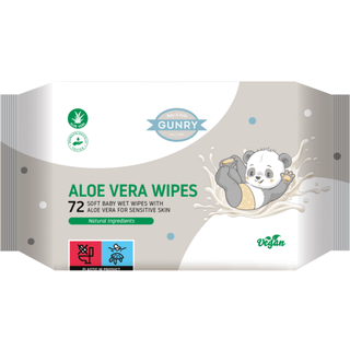 Gunry Baby Wet Wipes Aloe Vera 72 stk