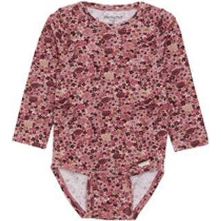 Minymo AOP Babybody Dusty Rose 68 cm  Lyserød  68 cm  kvinde