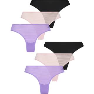 Hunkemöller 6-pack brazilian trusse, multi, Størrelse: XS, Dame