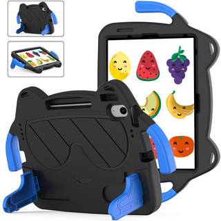 EIDERWOOD iPad Air 11" (2025 / 2024) Børne Cover - Smiley - Kickstand & Håndtag - Sort