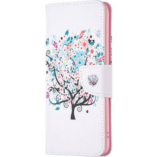 EIDERWOOD iPhone 16 Læder Flip Cover m. Pung & Ståfunktion - Blomster Træ