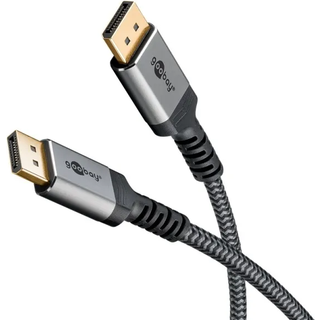 Goobay DisplayPort 1.4 kabel 4K/60HZ 2m stofbeklædt