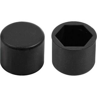 Møtrikskjuler - Sort Silikone 21 mm - Antal 20 Stk