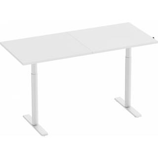 MaxMount Hæve Sænkebord Elektrisk Skrivebord 1600x700mm Håndsving - Hvid