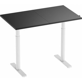 MaxMount Hæve Sænkebord Elektrisk Skrivebord 1200x700mm Håndsving - Hvid/Sort