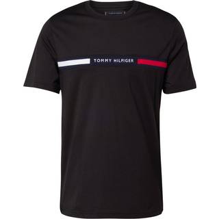 Tommy Hilfiger Tommy Hilfiger Black Regular Fit 100% Cotton T-Shirt With Logo Panel